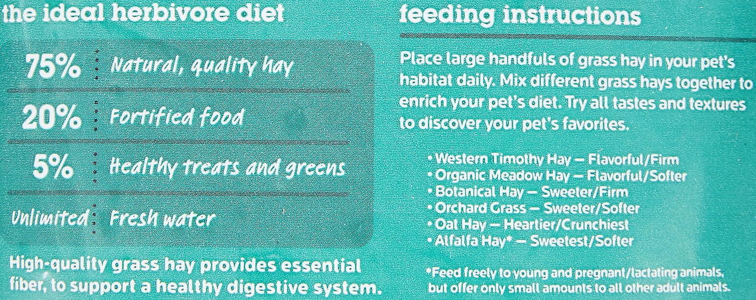 Oxbow Western Timothy Hay Small Animal Food