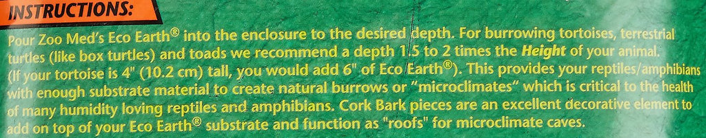 Zoo Med Eco Earth Loose Coconut Fiber Reptile Substrate 8qt