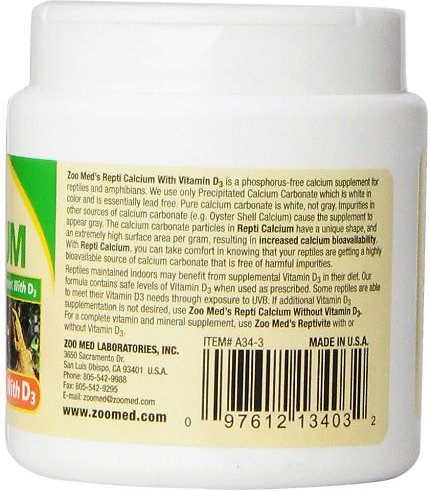 Zoo Med Repti Calcium with D3 Reptile Supplement