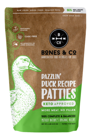 BONES & CO DOG DUCK FROZEN 3LB-6LB