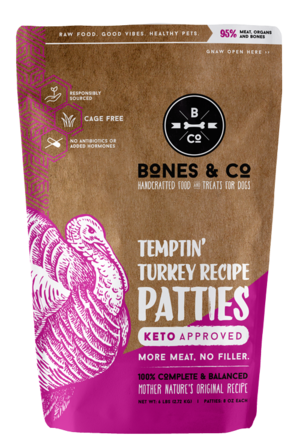BONES & CO DOG TURKEY FROZEN 3LB-6LB