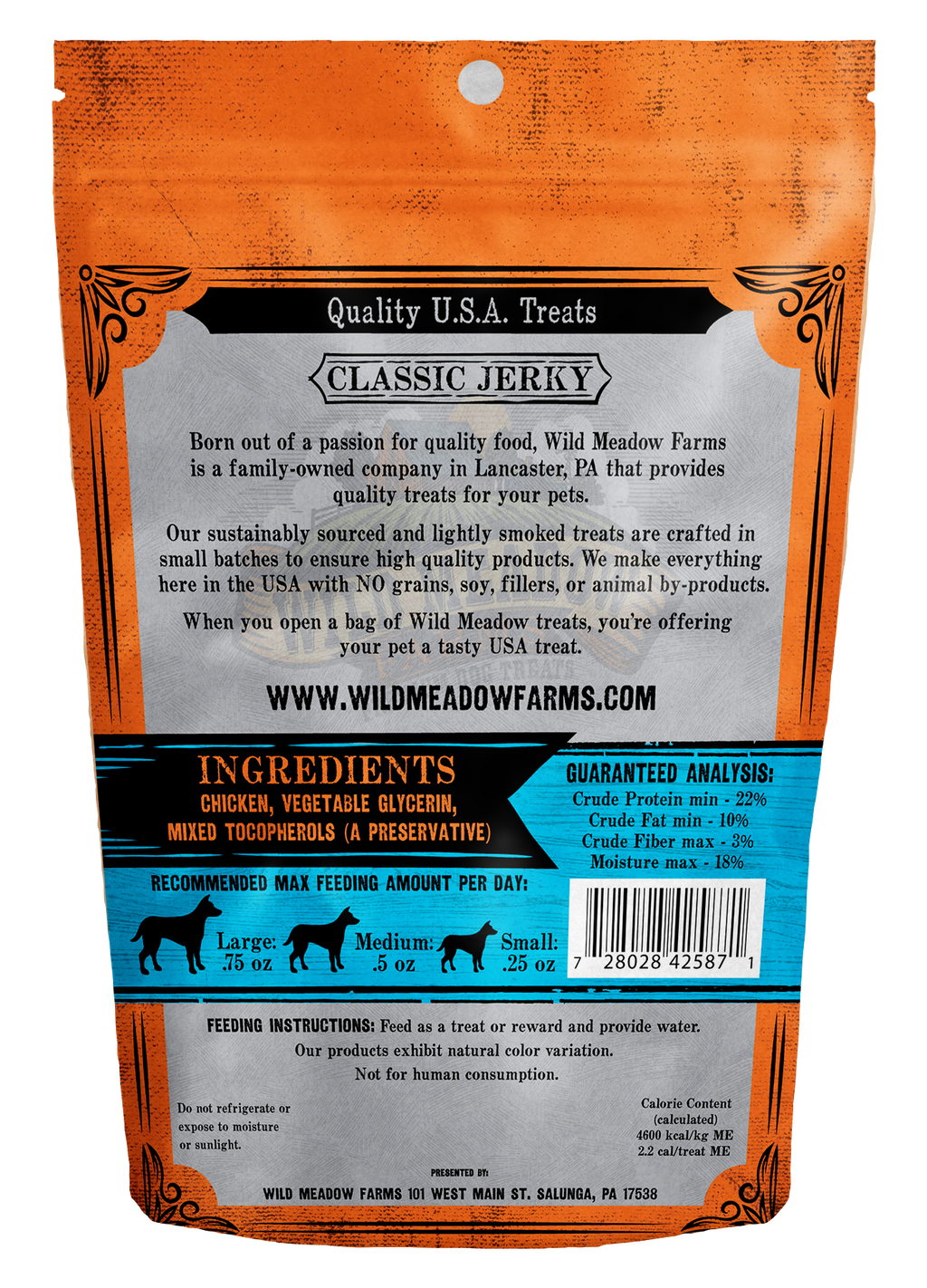Wild Meadow Farms - Classic Chicken Minis - USA Made Soft Jerky Training Treats for Dogs- 4oz
