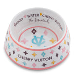 White Chewy Vuiton Paris Bowl