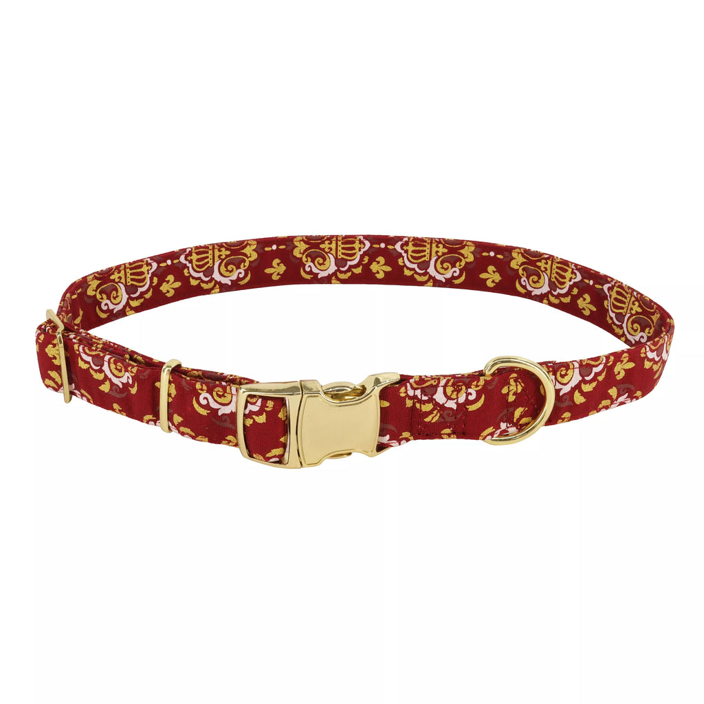 Accent Metallic Adjustable Dog Royal Burgundy Crowns