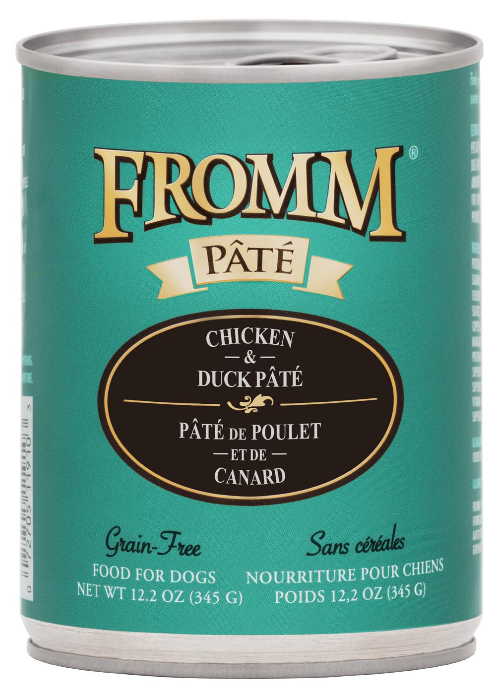 Fromm Gold Grain-Free Chicken and Duck Pate Canned Dog Food, 12.2-oz