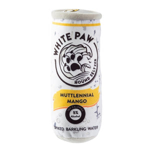 Haute Diggity Dog White Paw Hound Seltzer Muttlennial Mango Dog Toy
