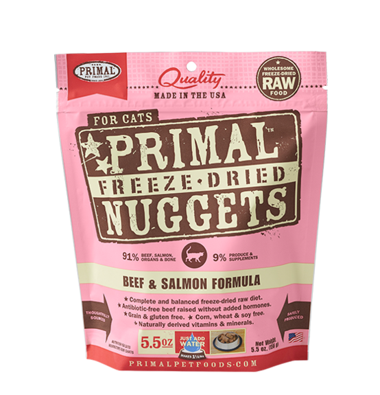 Primal Freeze-Dried Beef & Salmon Formula 5.5oz