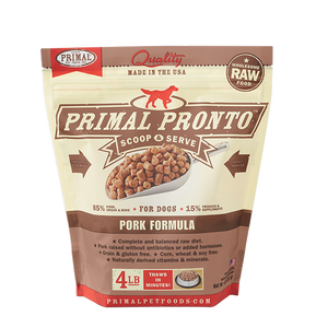Primal Pronto Pork Formula Raw Dog Food 4lb