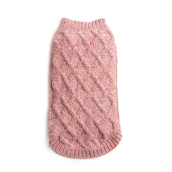 Fabdog Pink Chenille Sweater