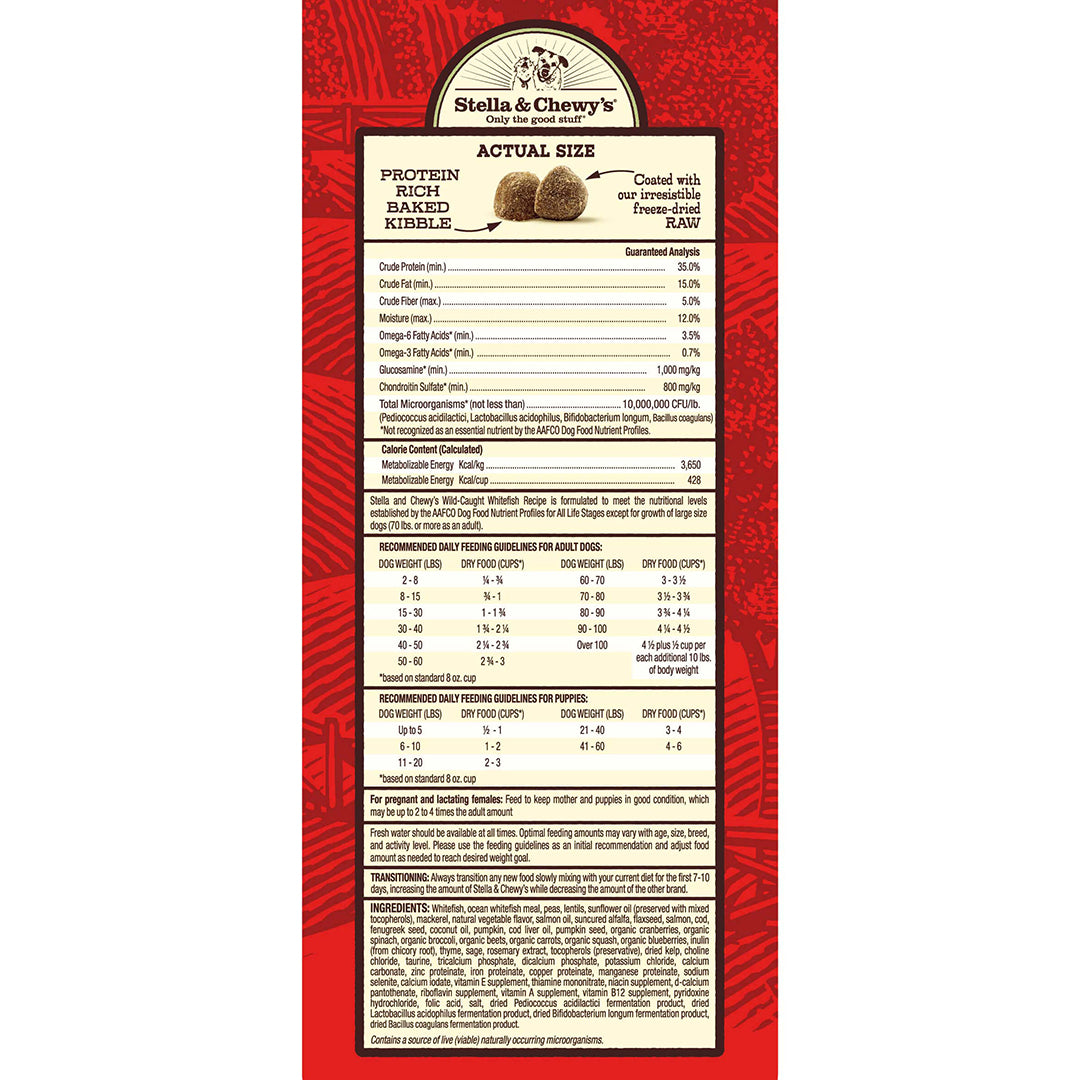 Stella&Chewy's Raw Coated Wild-Caught Whitefish Recipe 3.5lb