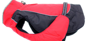 Red and Black All Weather Dog Coat