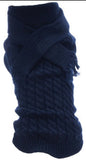 Blue Scarf Dog Sweater