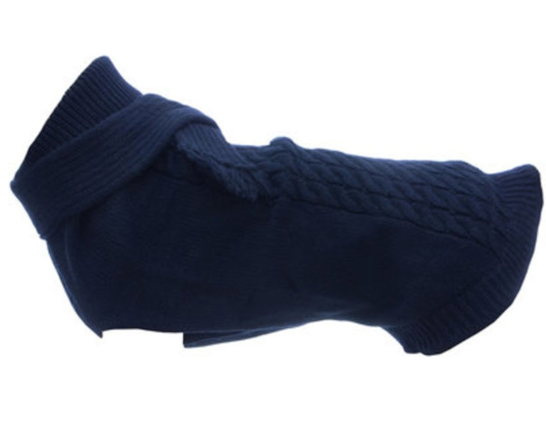 Blue Scarf Dog Sweater