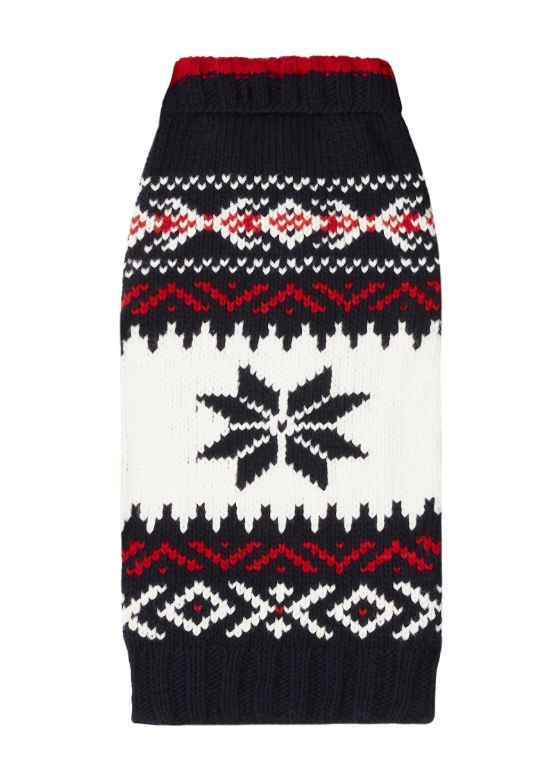 Chilly Dog Navy Vail Dog Sweater
