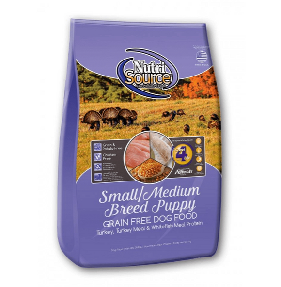 NutriSource Grain Free Small and Medium Breed Puppy Recipe Dry Dog