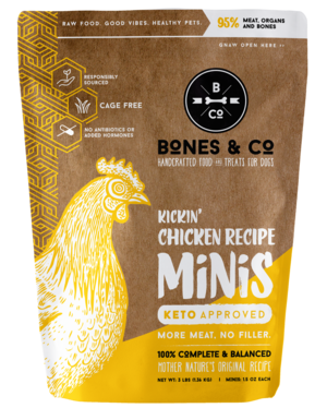 BONES & CO DOG CHICKEN MINIS FROZEN 3LB-6LB