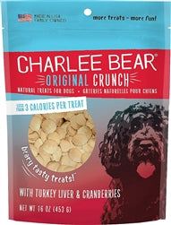 Charlee Bear Turkey Liver & Cranberries Flavor Dog Treats, 16-oz bag