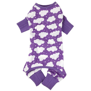 CuddlePup Dog Pajamas - Purple Fluffy Clouds