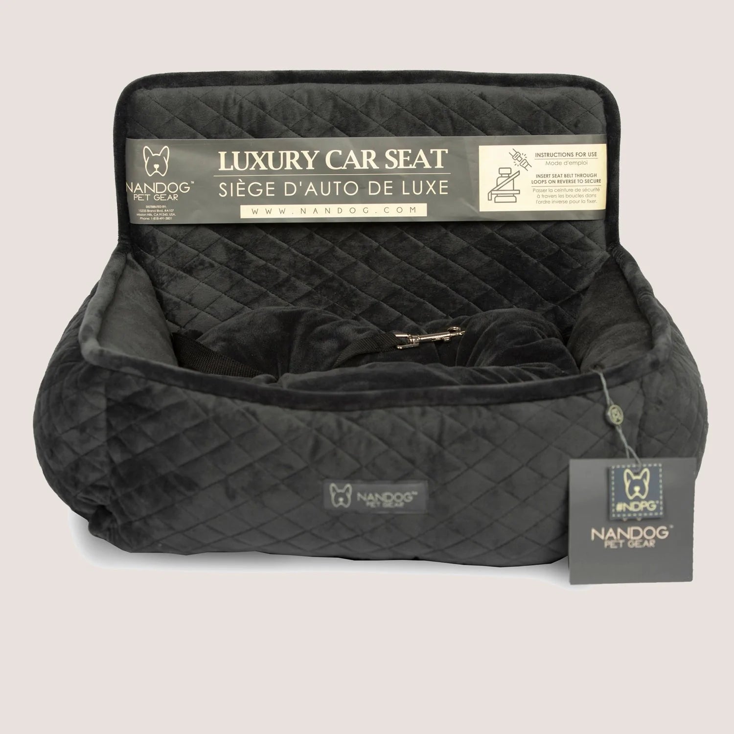 DOG CAR SEAT (DARK GREY) - SMALL