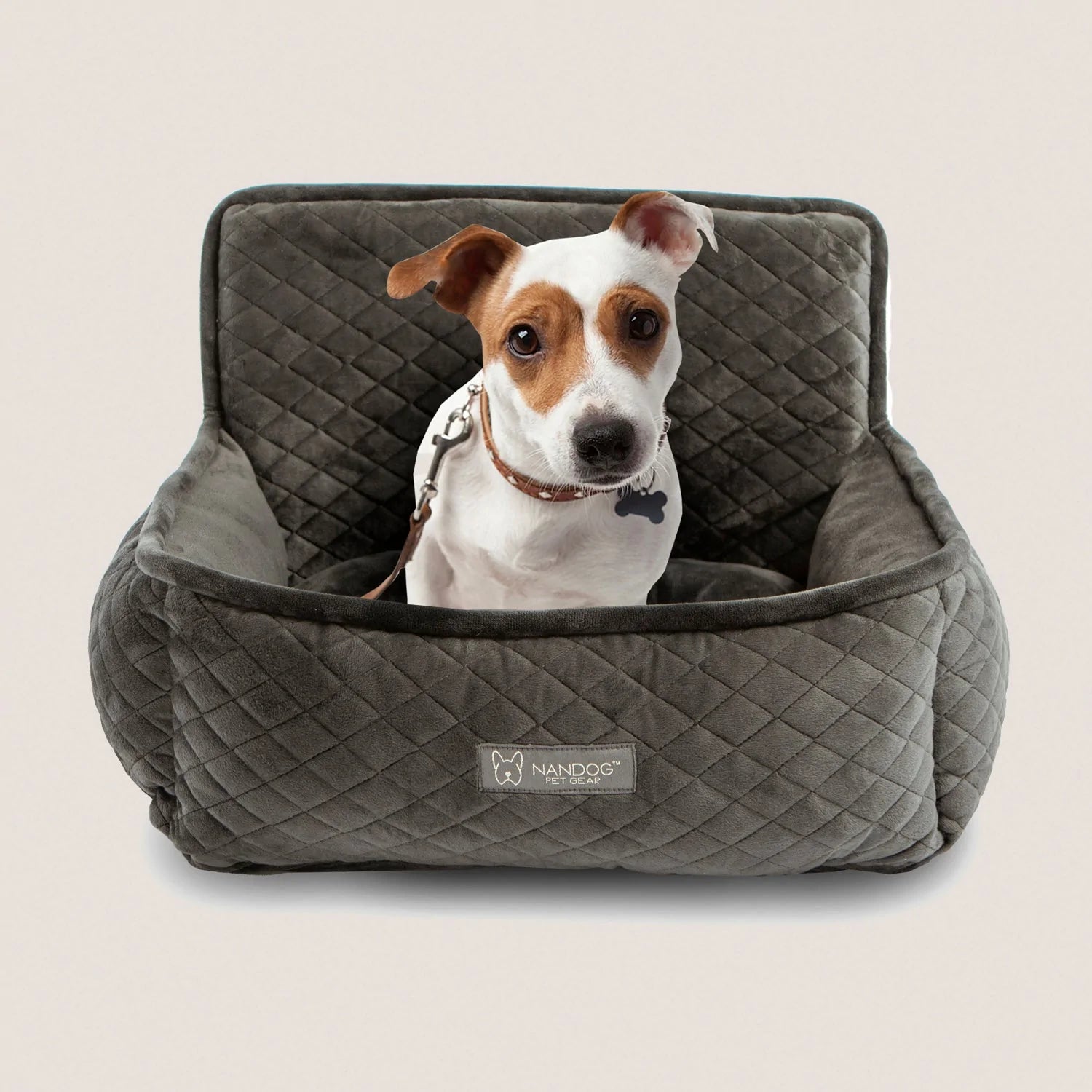 nandog pet gear Nandog Pet Gear Car Seat Quilted Dark Gray