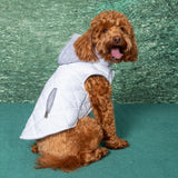 Doggie Design Weekender Quilted Hoodie Dog Jacket - White