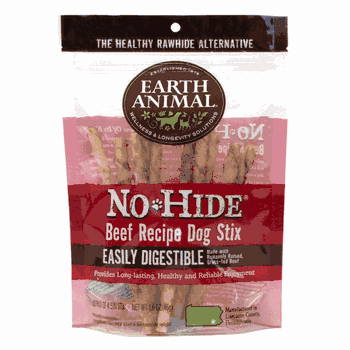 Earth Animal No-Hide Dog Stix Beef Treat 10pk