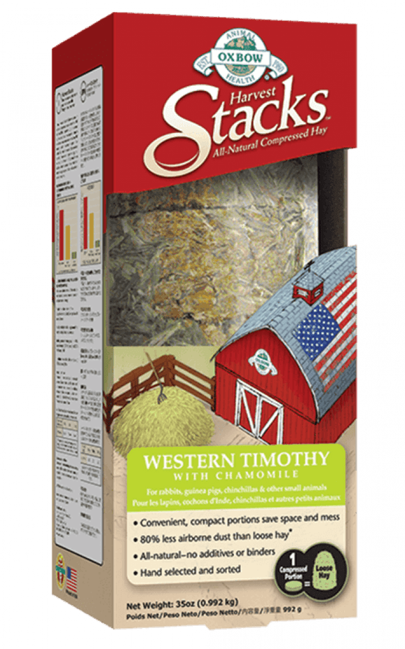 Oxbow Harvest Stacks Compressed Western Timothy Hay With Chamomile Sma Pet Empire and Supplies