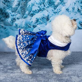 Holiday Dog Harness Dress - Snowflakes (Large) Holiday Dog Harness Dress - Snowflakes (Large)