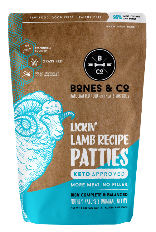 BONES & CO DOG LAMB FROZEN 3LB-6LB