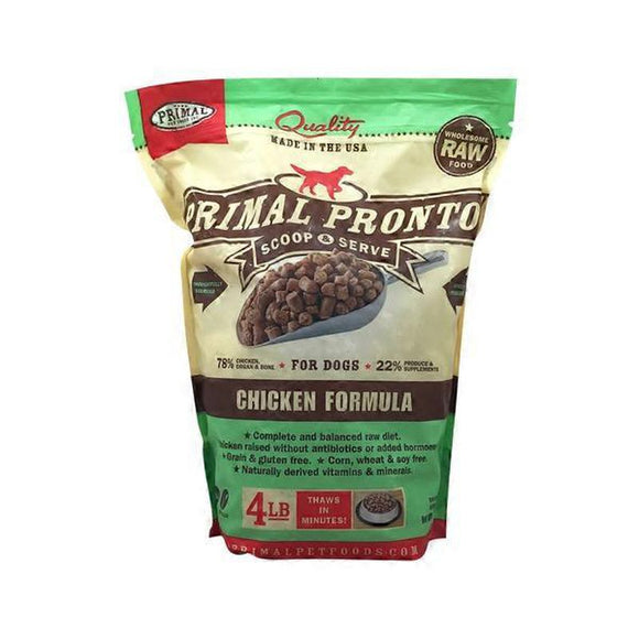 Primal Pronto Chicken Formula Raw Dog Food 4lb