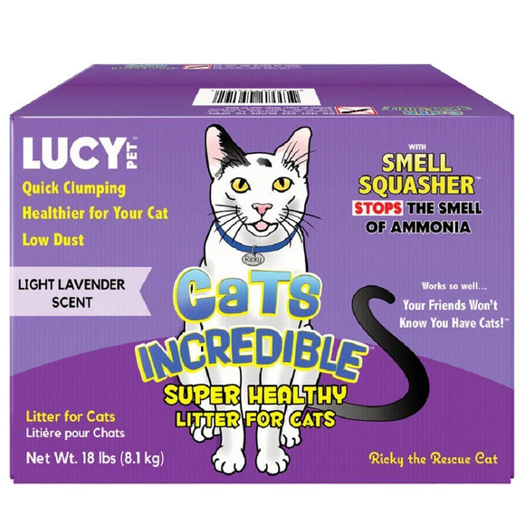 Lucy Pet Products Lavender Scented Clumping Clay Cat Litter