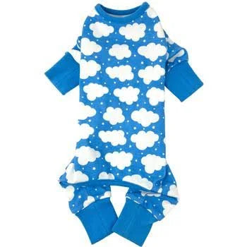 CuddlePup Dog Pajamas - Blue Fluffy Clouds