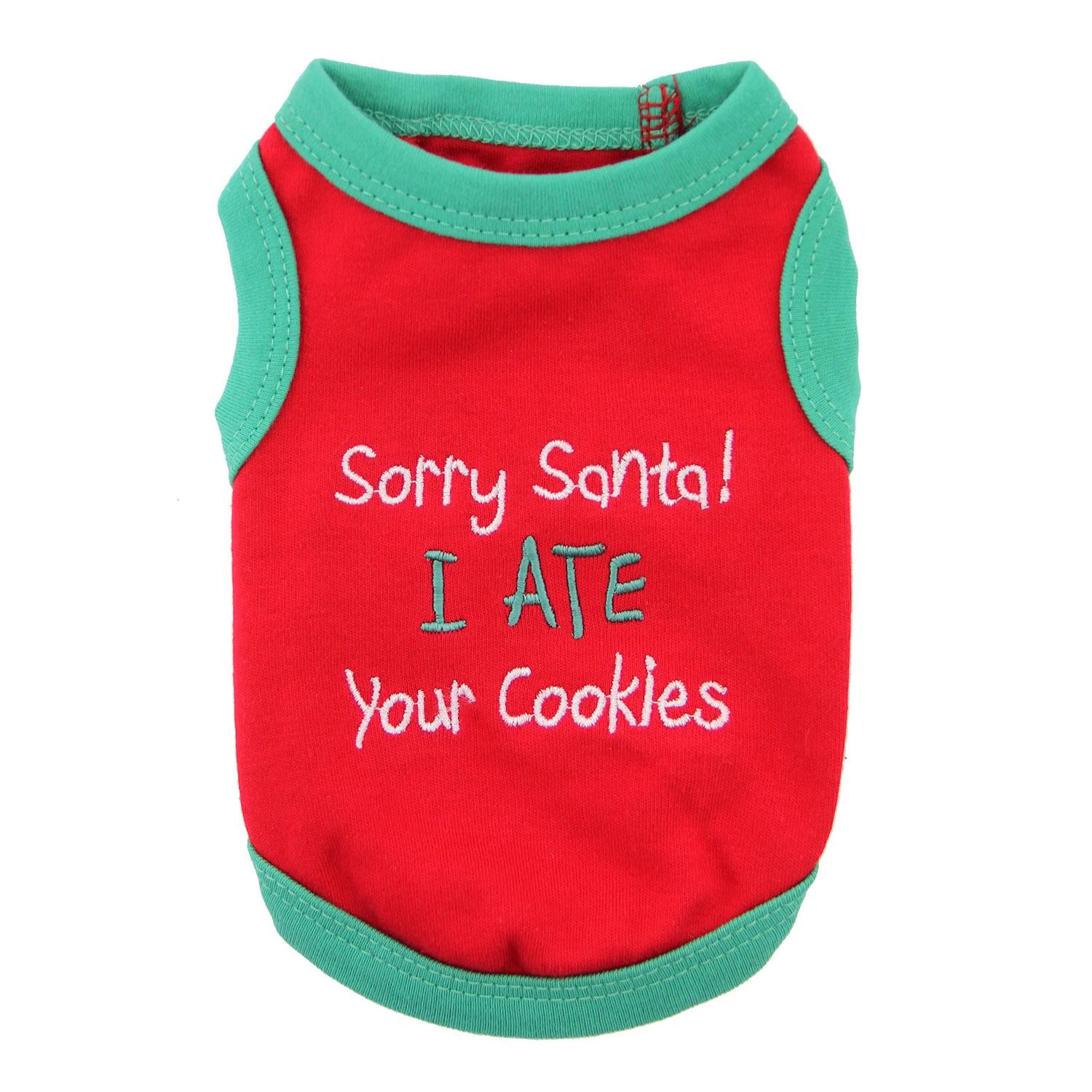 Parisian Pet Sorry Santa Holiday Dog Tank Red