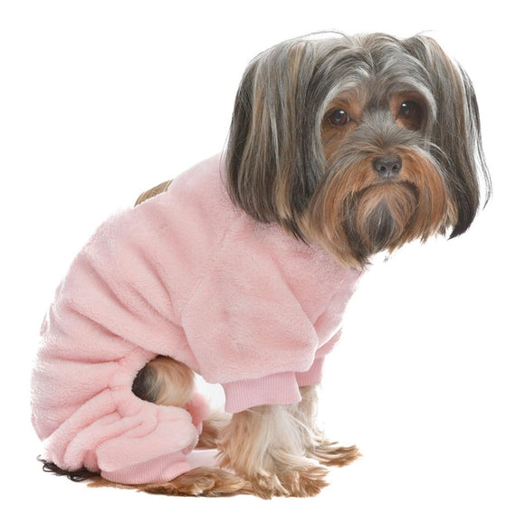 Parisian Pet Velour Dog Pajamas Blush Pink