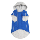 Doggie Design Weekender Quilted Hoodie Dog Jacket - Royal Blue