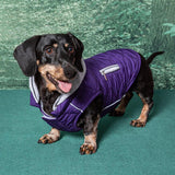 Doggie Design Weekender Quilted Hoodie Dog Jacket - Purple