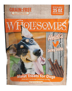 Wholesomes Heidi's Chicken Grain Free Jerky Sticks Moist Dog Treats 25oz
